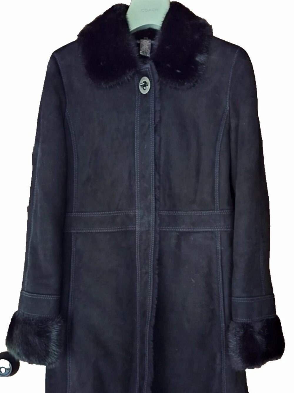 Vintage Coach Lamb Shearling/Mink Trim coat - Made in Italy